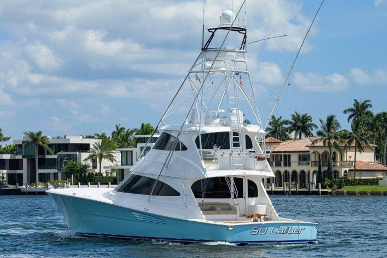 a boat on the water aboard 50 CALIBER Yacht for Sale