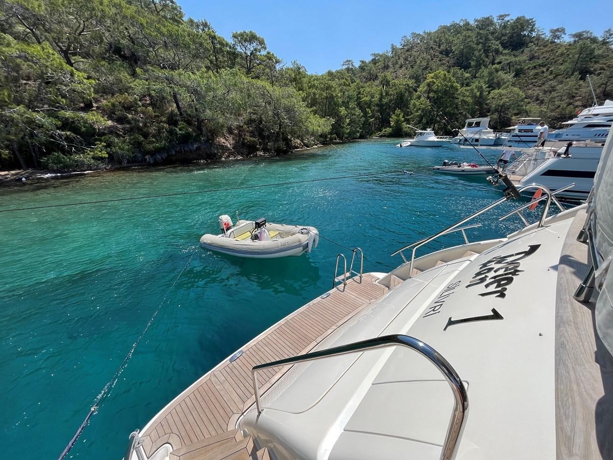 a boat is sailing in the water aboard AZIMUT 85 Yacht for Sale