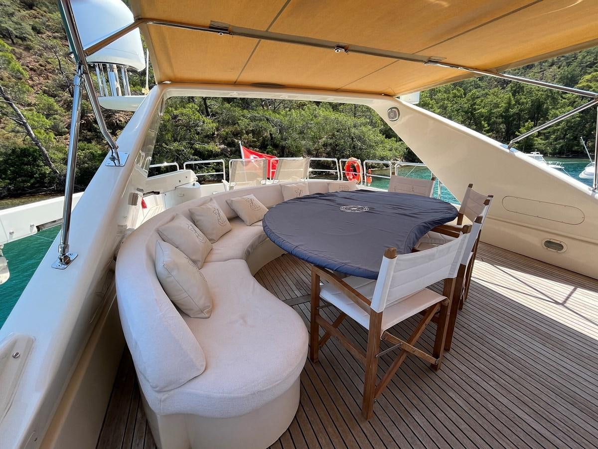 a couple of chairs on a deck aboard AZIMUT 85 Yacht for Sale