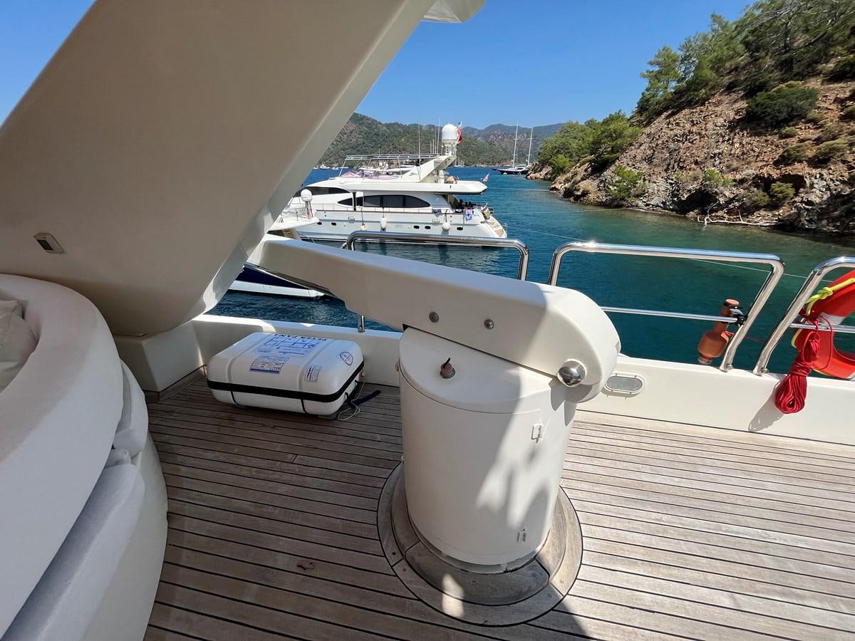 a white glass on a boat aboard AZIMUT 85 Yacht for Sale