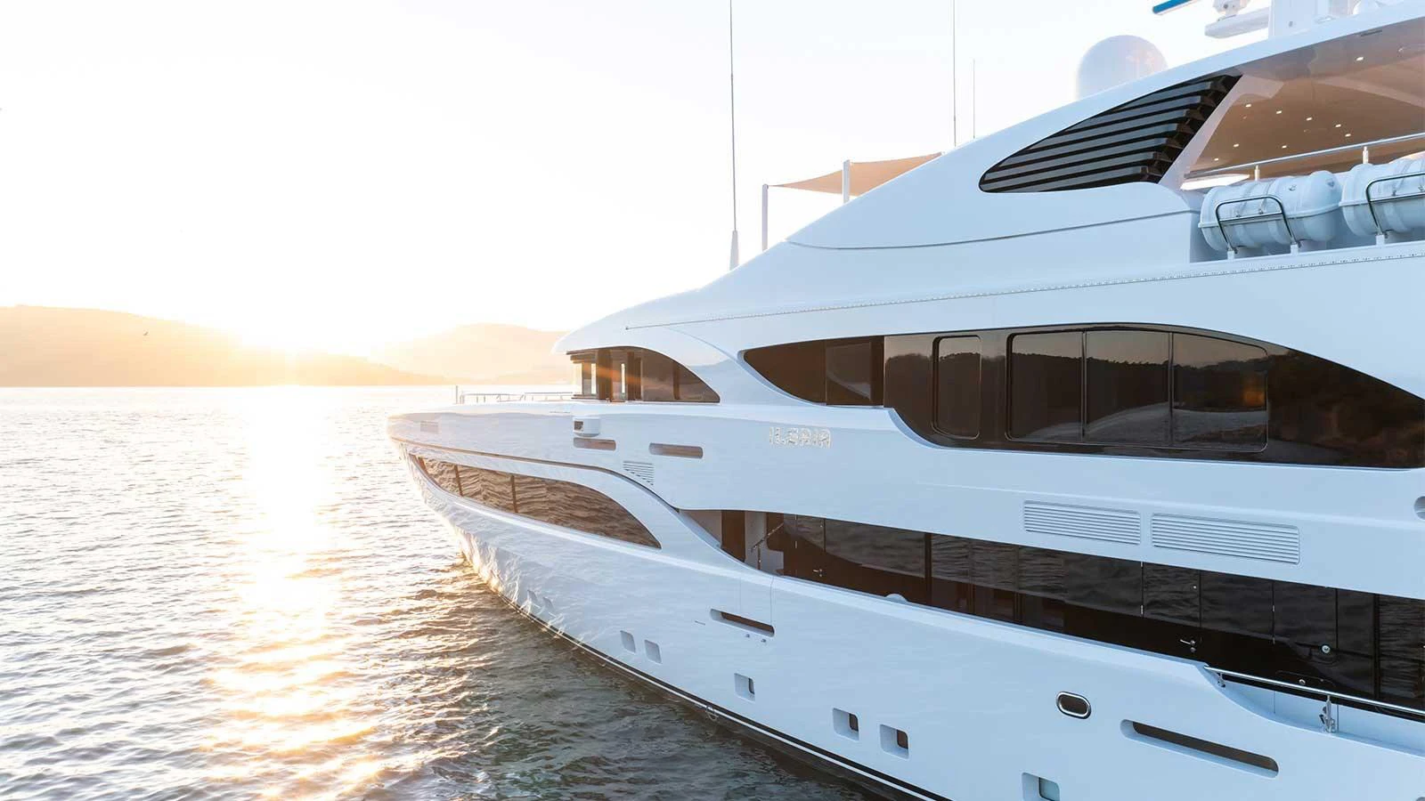 a boat on the water aboard ILERIA Yacht for Sale