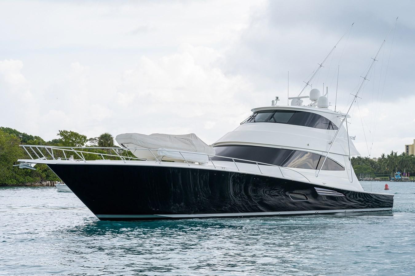 a boat on the water aboard ENCLOSED BRIDGE Yacht for Sale