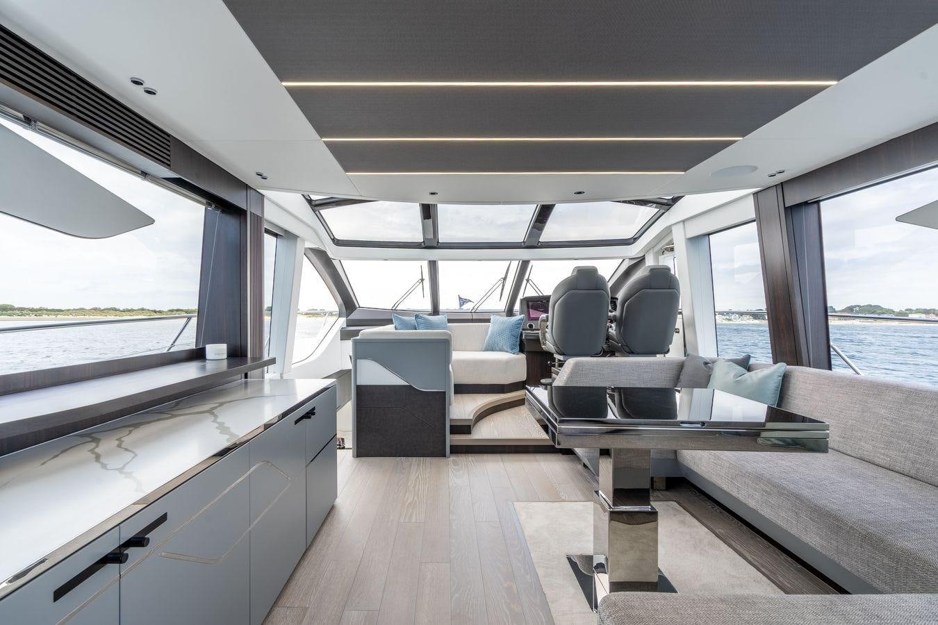 inside of a boat aboard PREDATOR 74 XPS Yacht for Sale