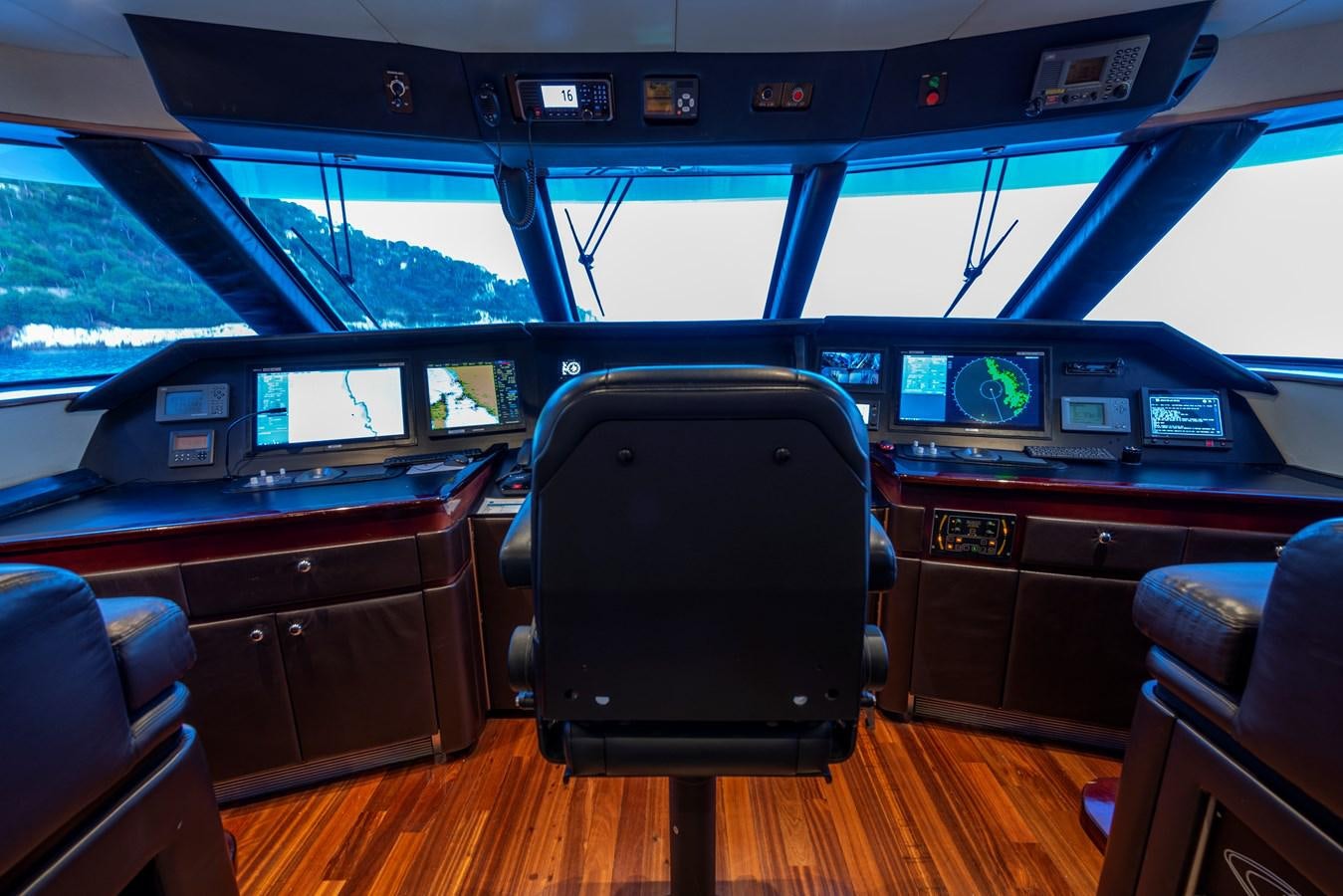 inside of a vehicle aboard L'ALBATROS Yacht for Sale