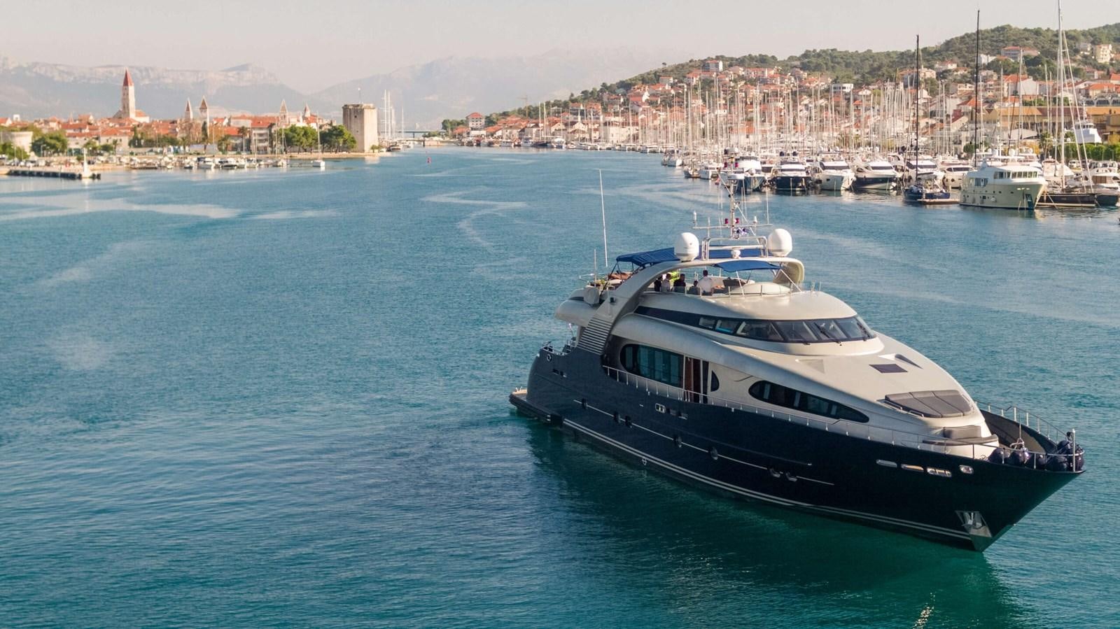 a boat in the water aboard ONE BLUE Yacht for Sale
