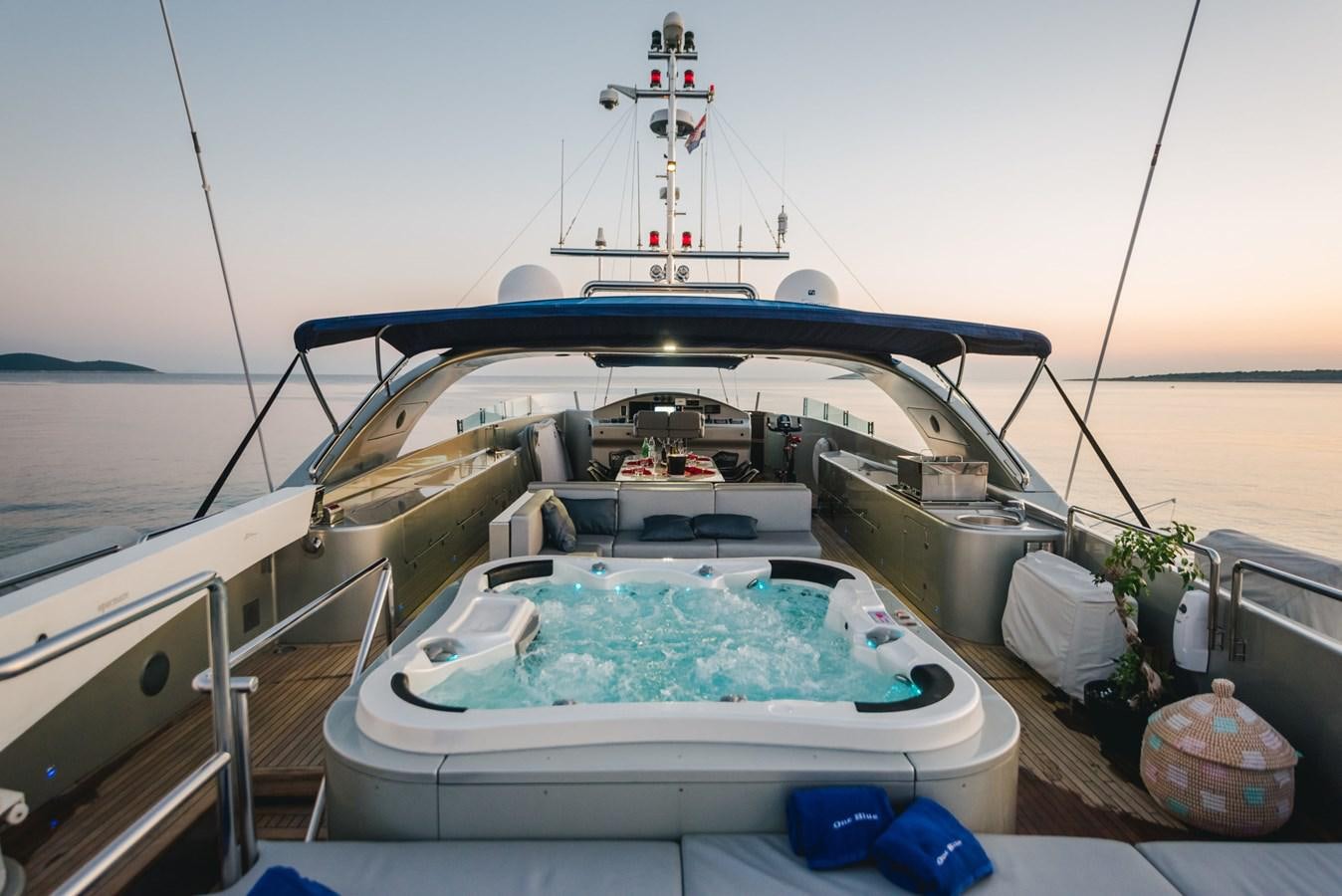 a boat on the water aboard ONE BLUE Yacht for Sale