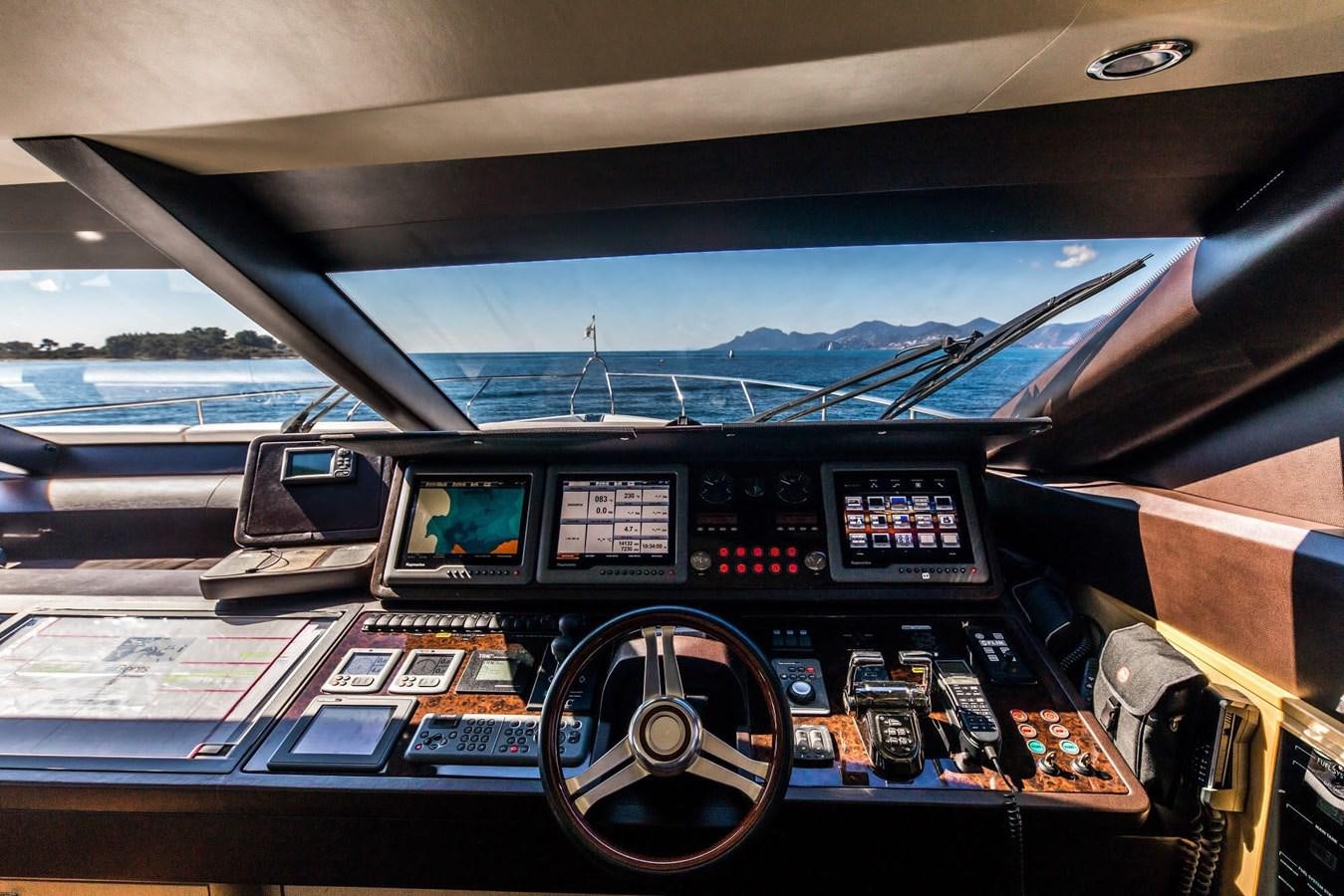 inside of a car aboard 2009 PRINCESS 85 Yacht for Sale