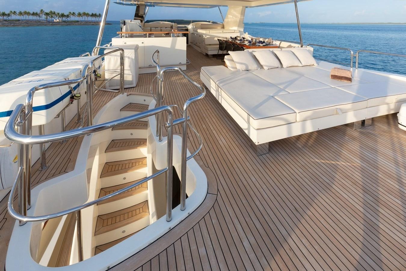 a boat on a dock aboard INSIEME Yacht for Sale