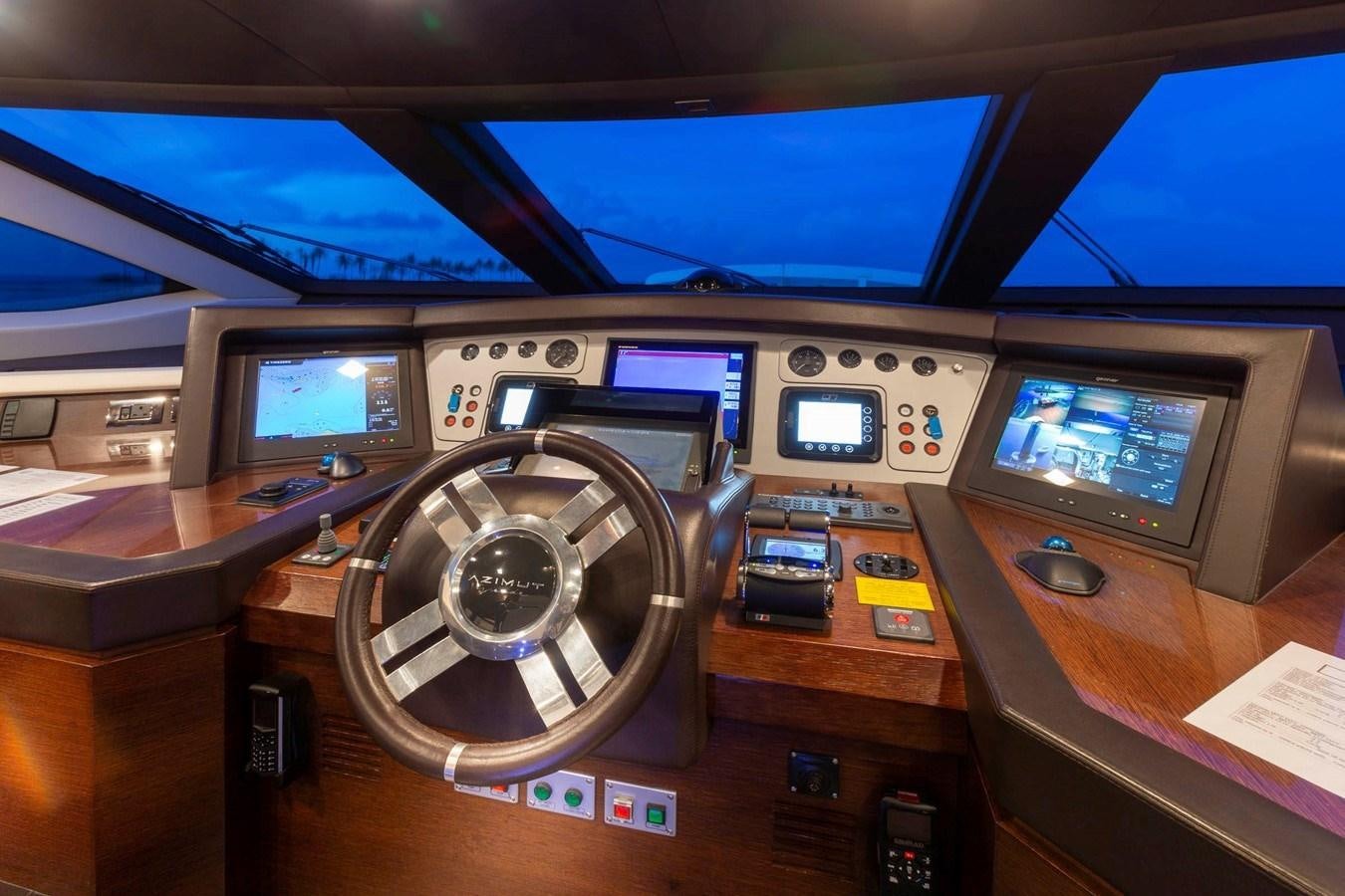 a control panel of a plane aboard INSIEME Yacht for Sale