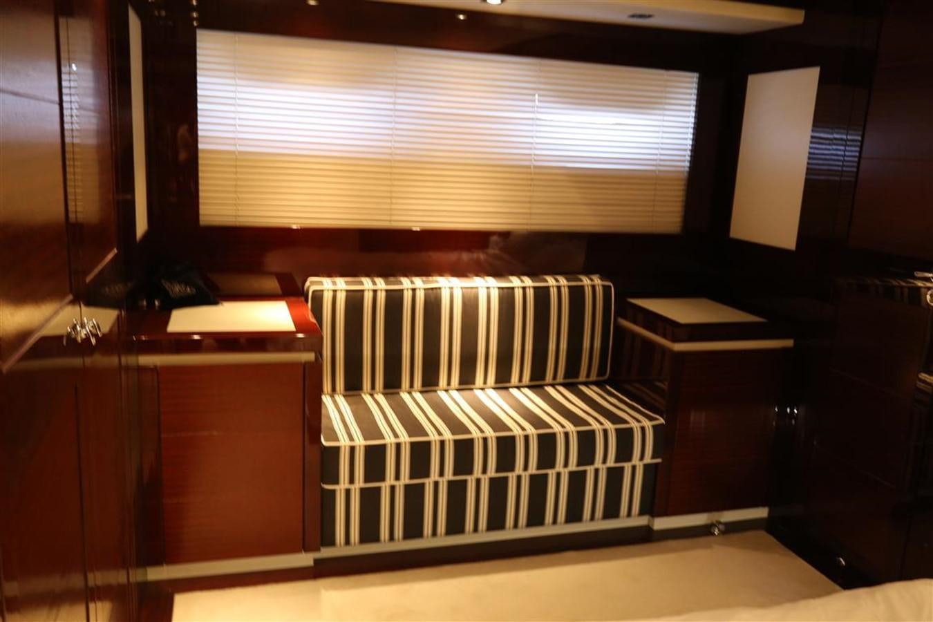a baby crib in a room aboard AMER 86 Yacht for Sale