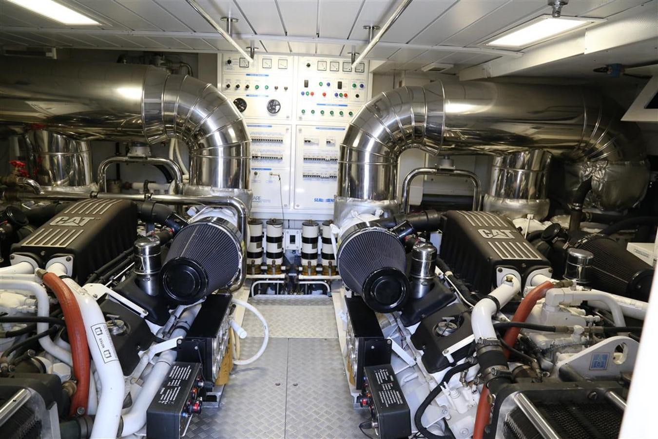 a room with machinery aboard AMER 86 Yacht for Sale