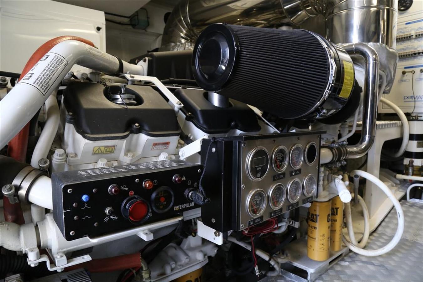 a machine with a large metal cylinder aboard AMER 86 Yacht for Sale