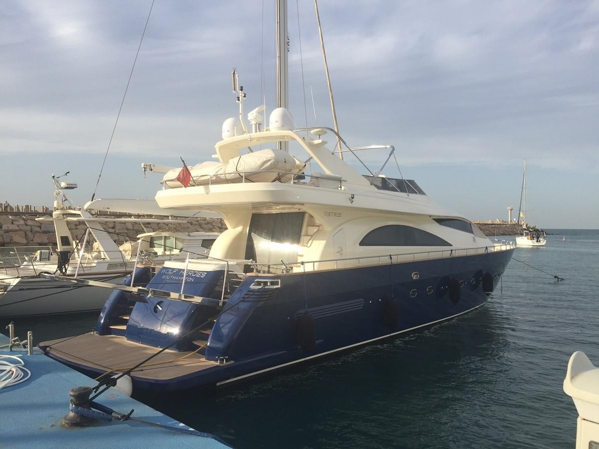 a boat in the water aboard AMER 86 Yacht for Sale