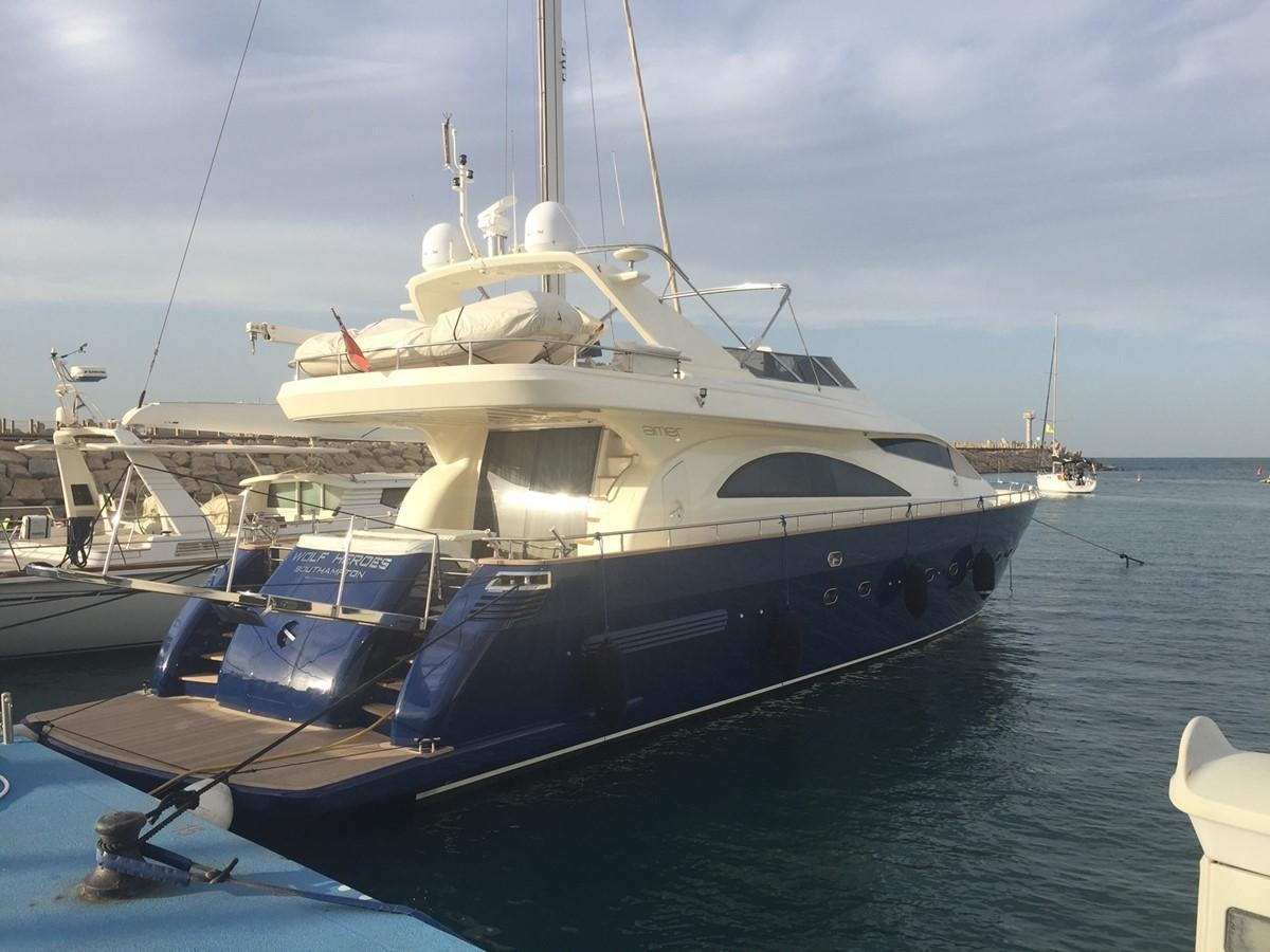 a boat in the water aboard AMER 86 Yacht for Sale