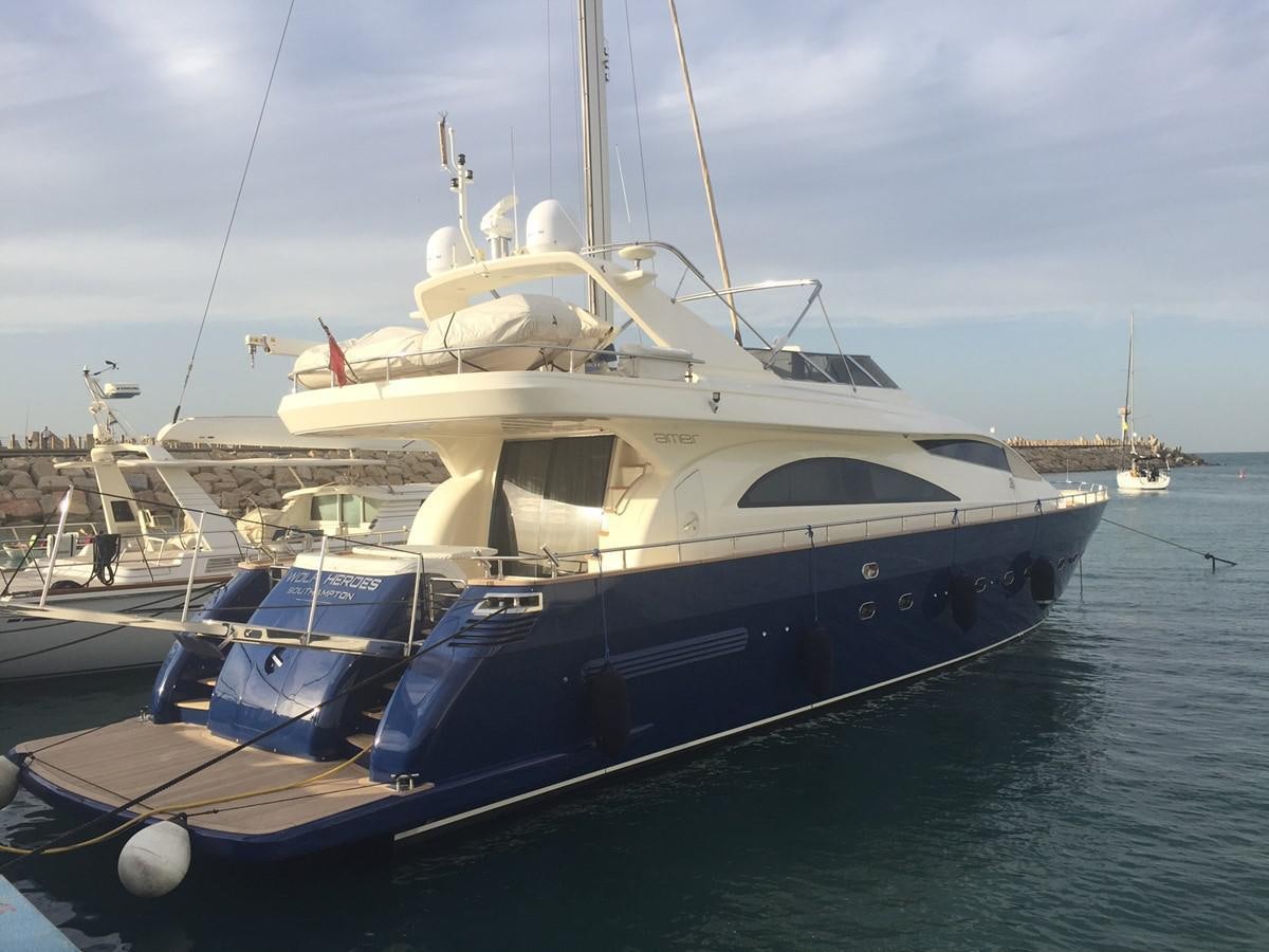 a boat in the water aboard AMER 86 Yacht for Sale