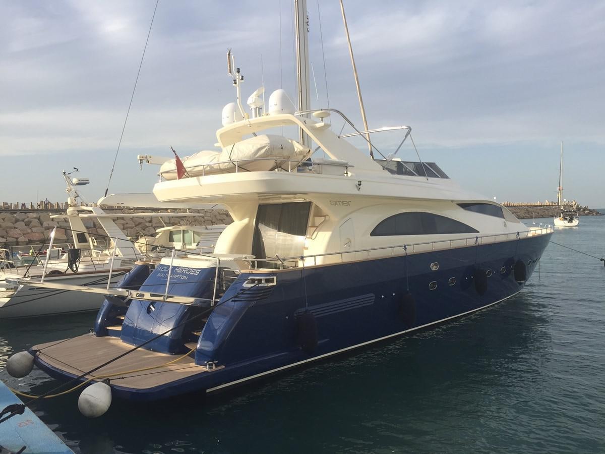 a boat in the water aboard AMER 86 Yacht for Sale