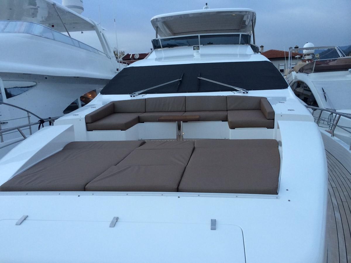 a row of white yachts aboard AZ84 Yacht for Sale