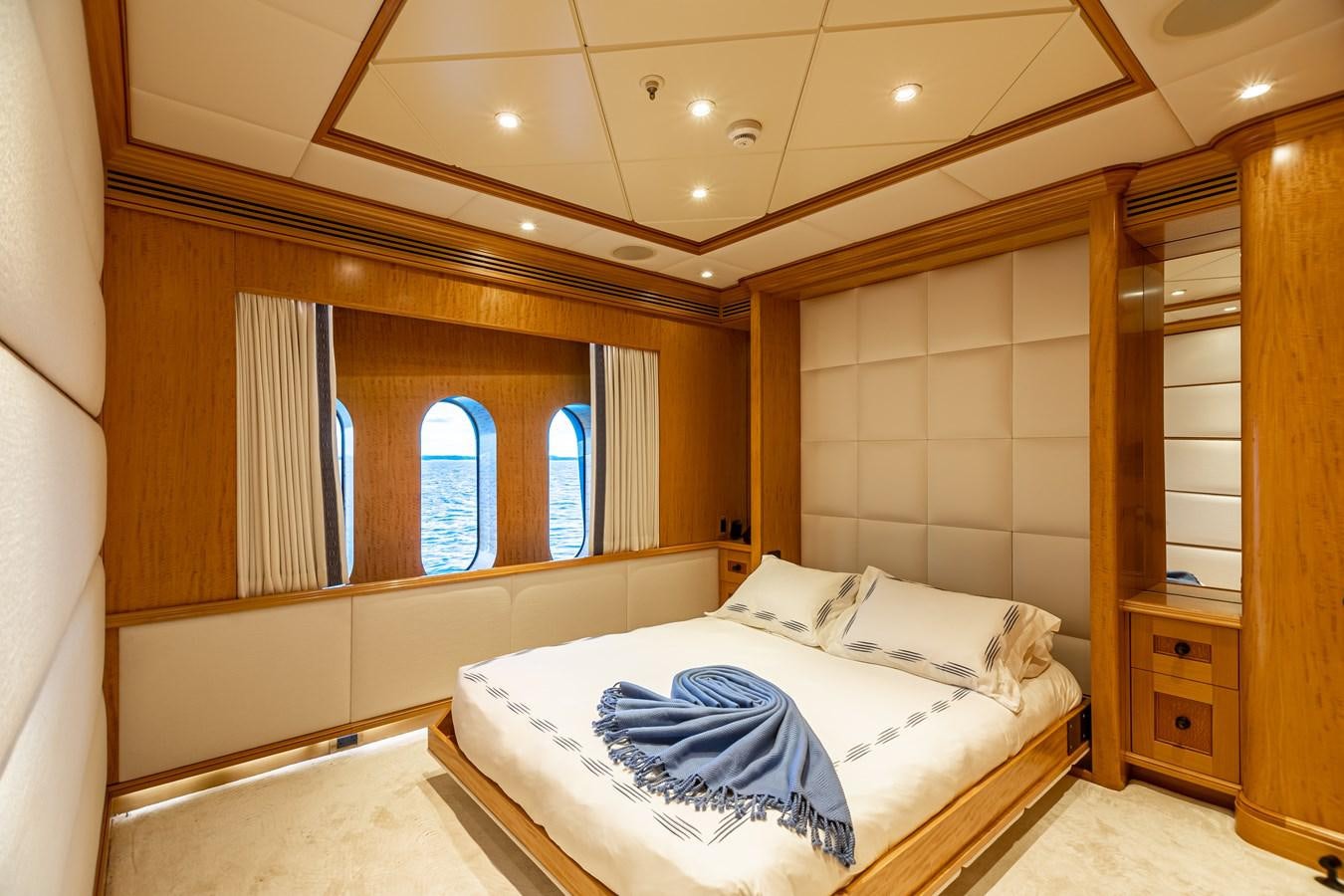 a room with two beds aboard UNBRIDLED Yacht for Charter