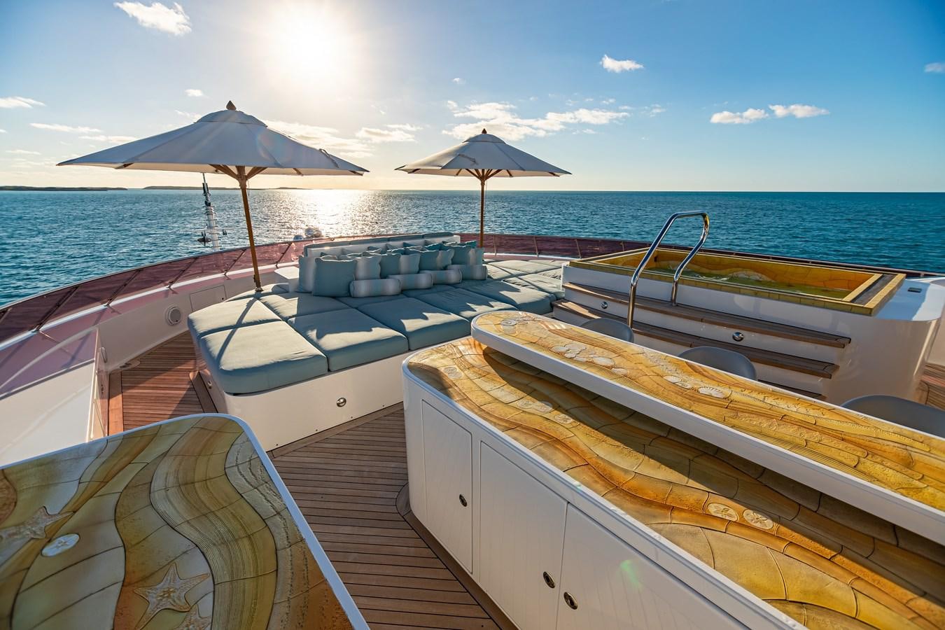 a boat on the water aboard UNBRIDLED Yacht for Charter
