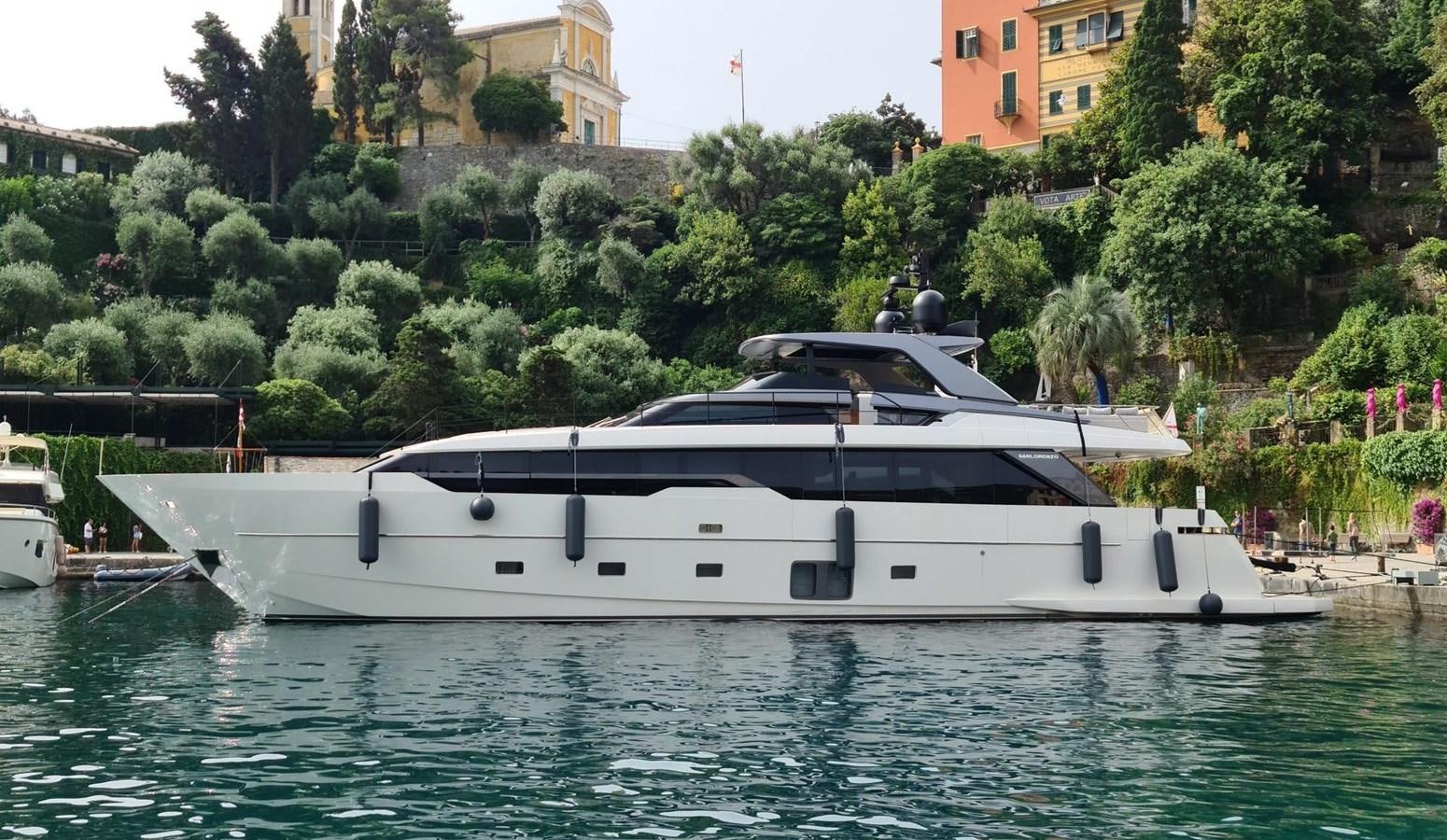 a boat in the water aboard 2021 SANLORENZO SD96 #95 Yacht for Sale