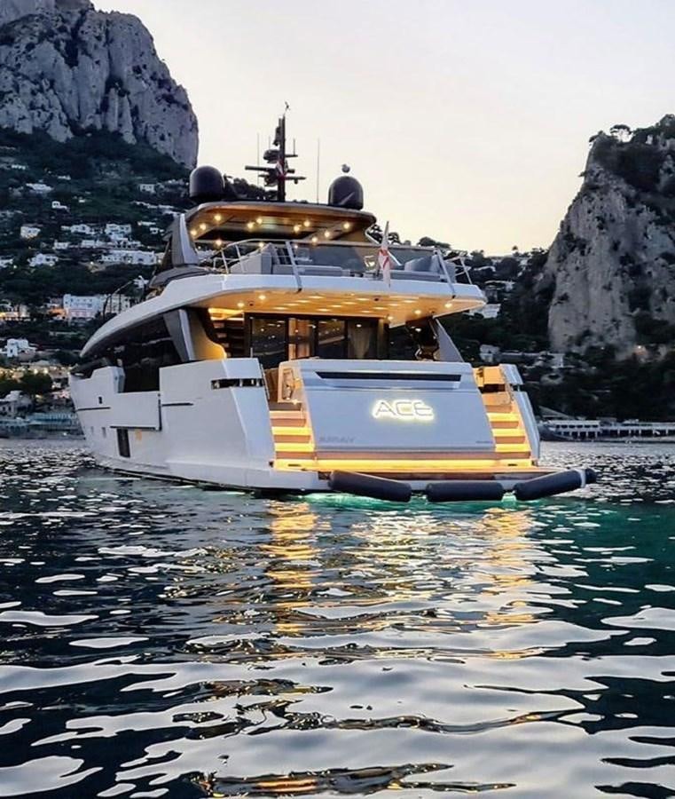 a boat in the water aboard 2021 SANLORENZO SD96 #95 Yacht for Sale