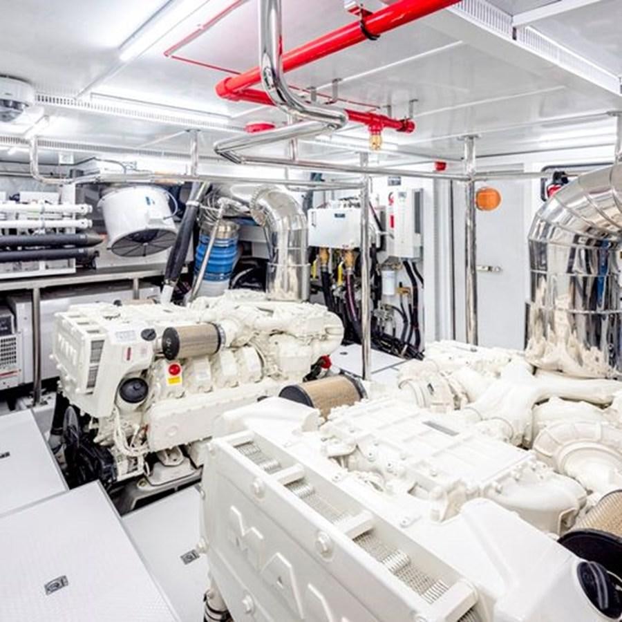 a room full of white machines aboard ONE MORE TIME Yacht for Sale