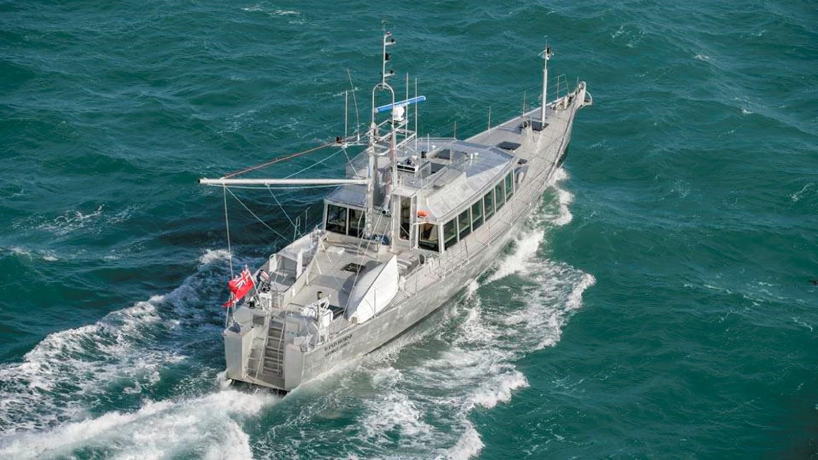 a boat in the ocean aboard WIND HORSE Yacht for Sale