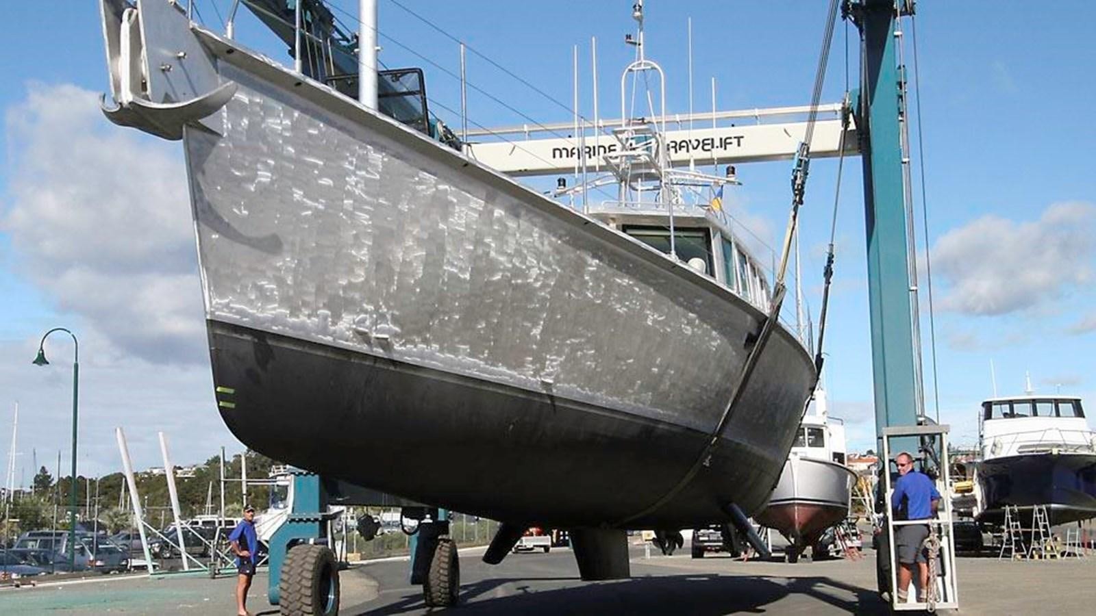 a large ship on a dock aboard WIND HORSE Yacht for Sale