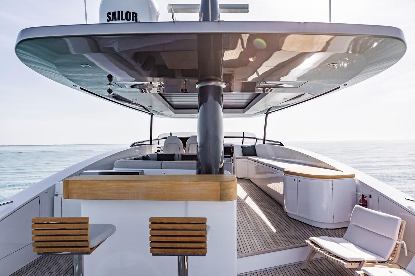 the front of a boat aboard ANDALA Yacht for Sale