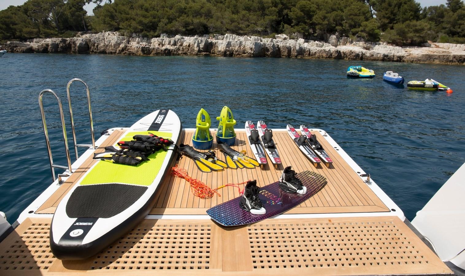 a boat with people on it aboard LA MASCARADE Yacht for Sale