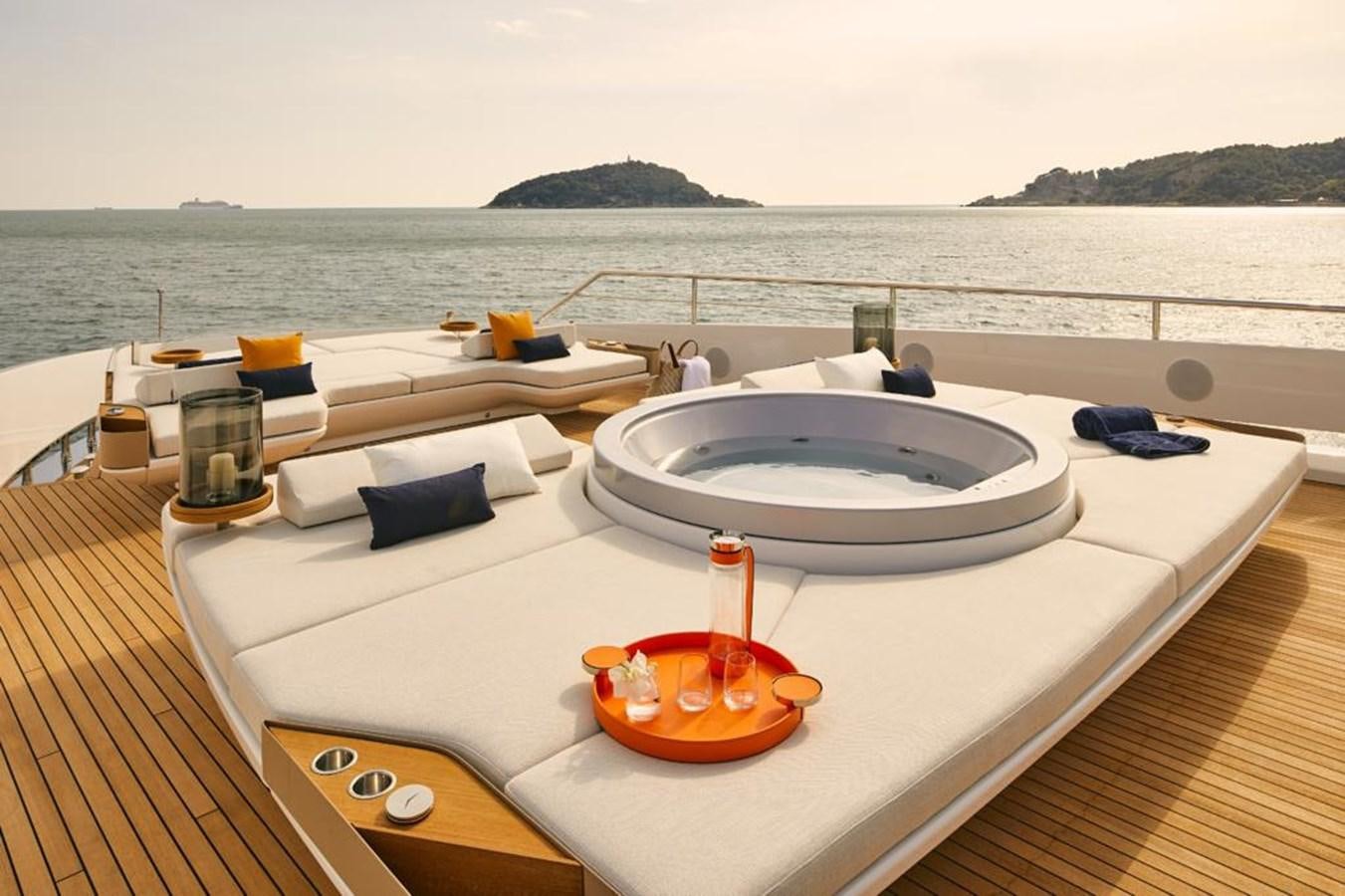 a boat on a deck aboard SHABBY Yacht for Sale