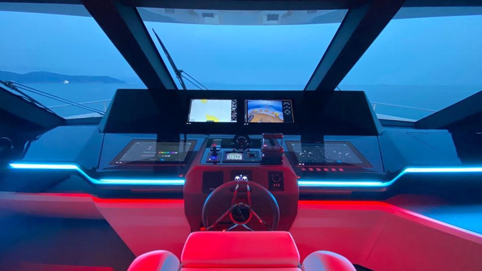 the inside of a car aboard SHABBY Yacht for Sale