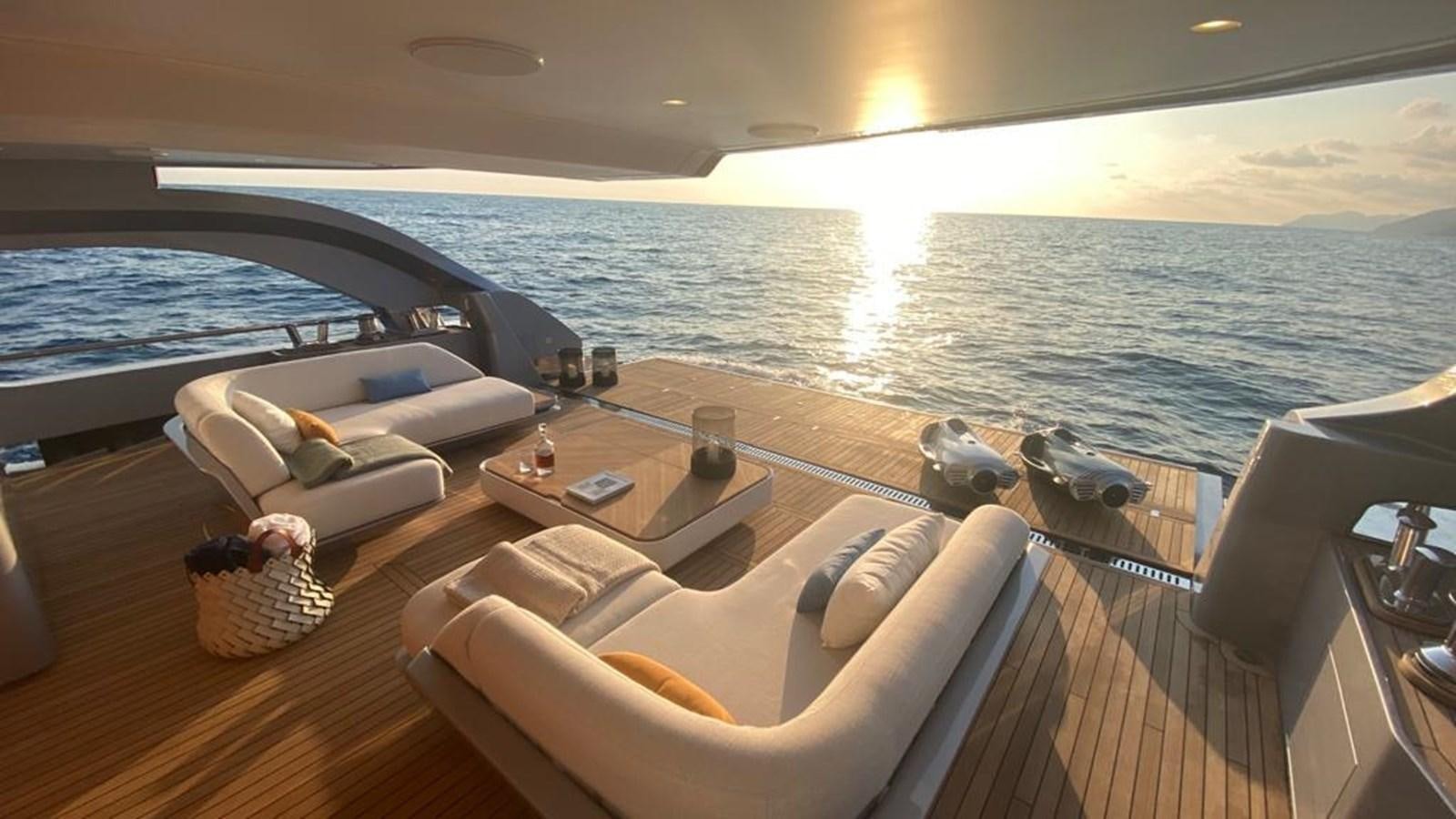 a large ship with a large deck aboard SHABBY Yacht for Sale