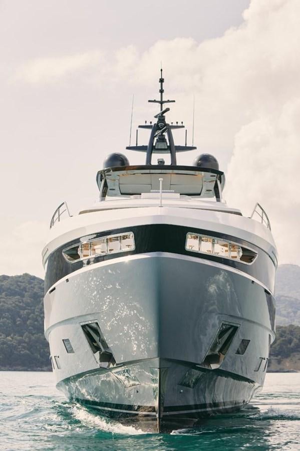 a large ship in the water aboard SHABBY Yacht for Sale