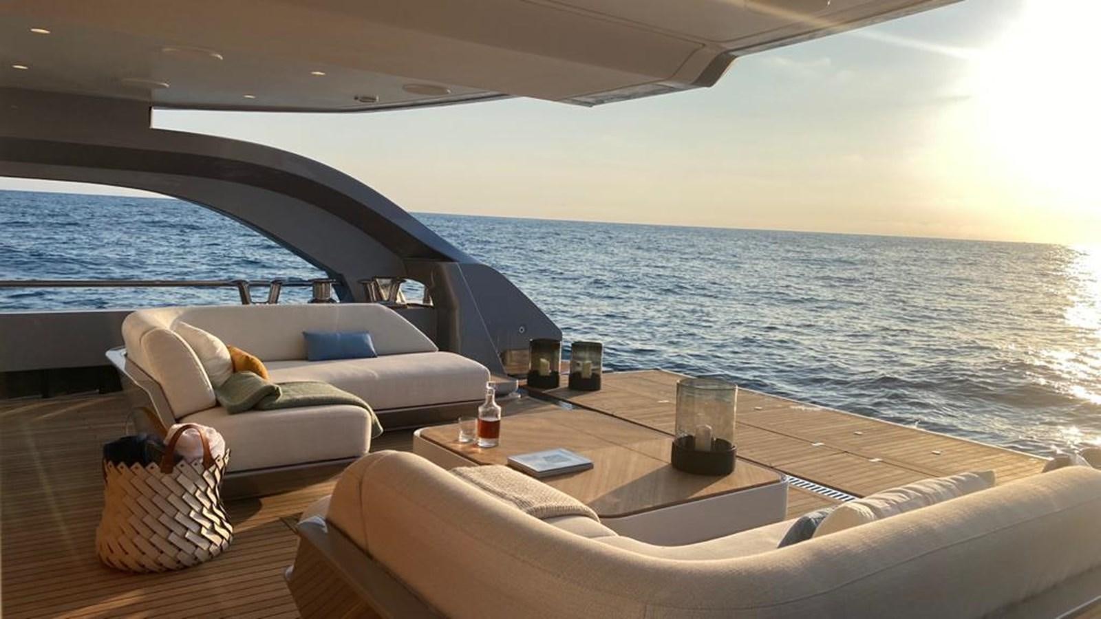 a living room with a large body of water aboard SHABBY Yacht for Sale