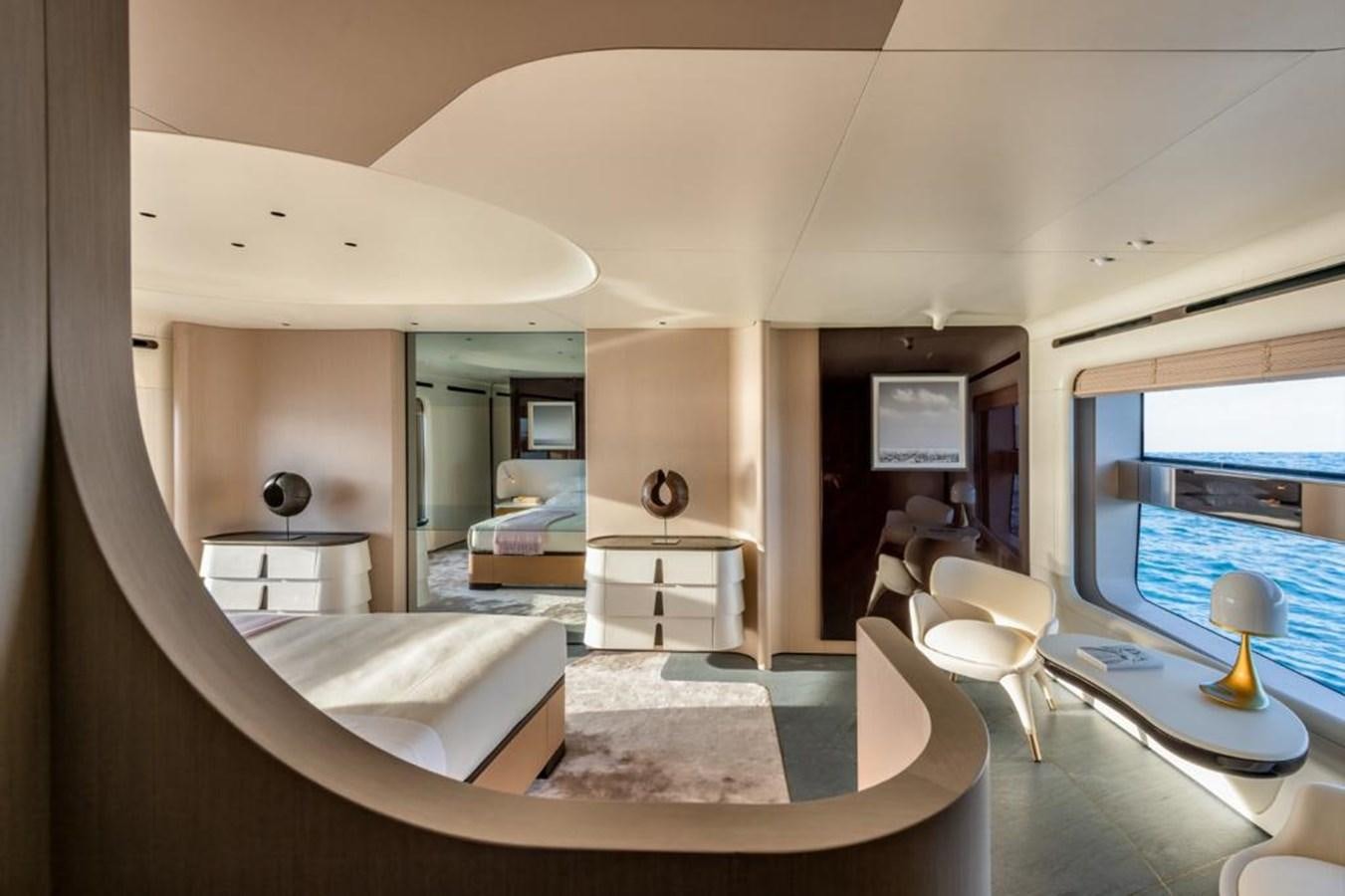 a room with a bed and a table aboard SHABBY Yacht for Sale