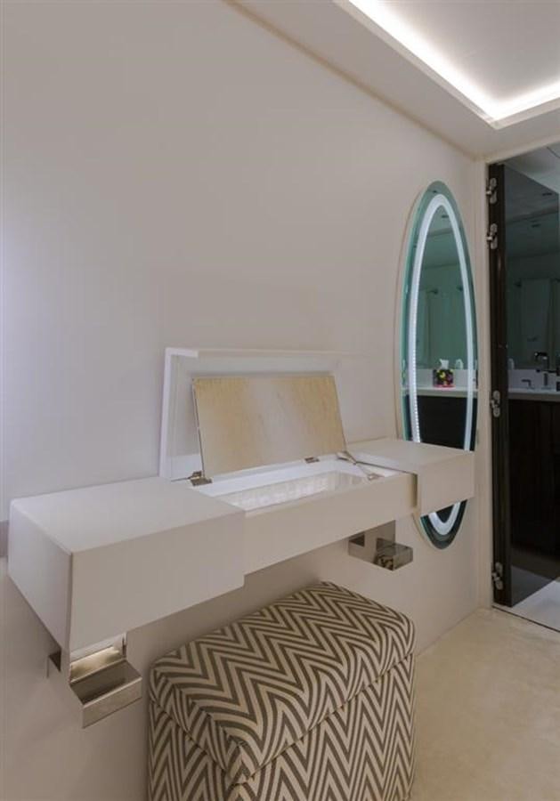 a bathroom with a sink and a mirror aboard GALA Yacht for Sale