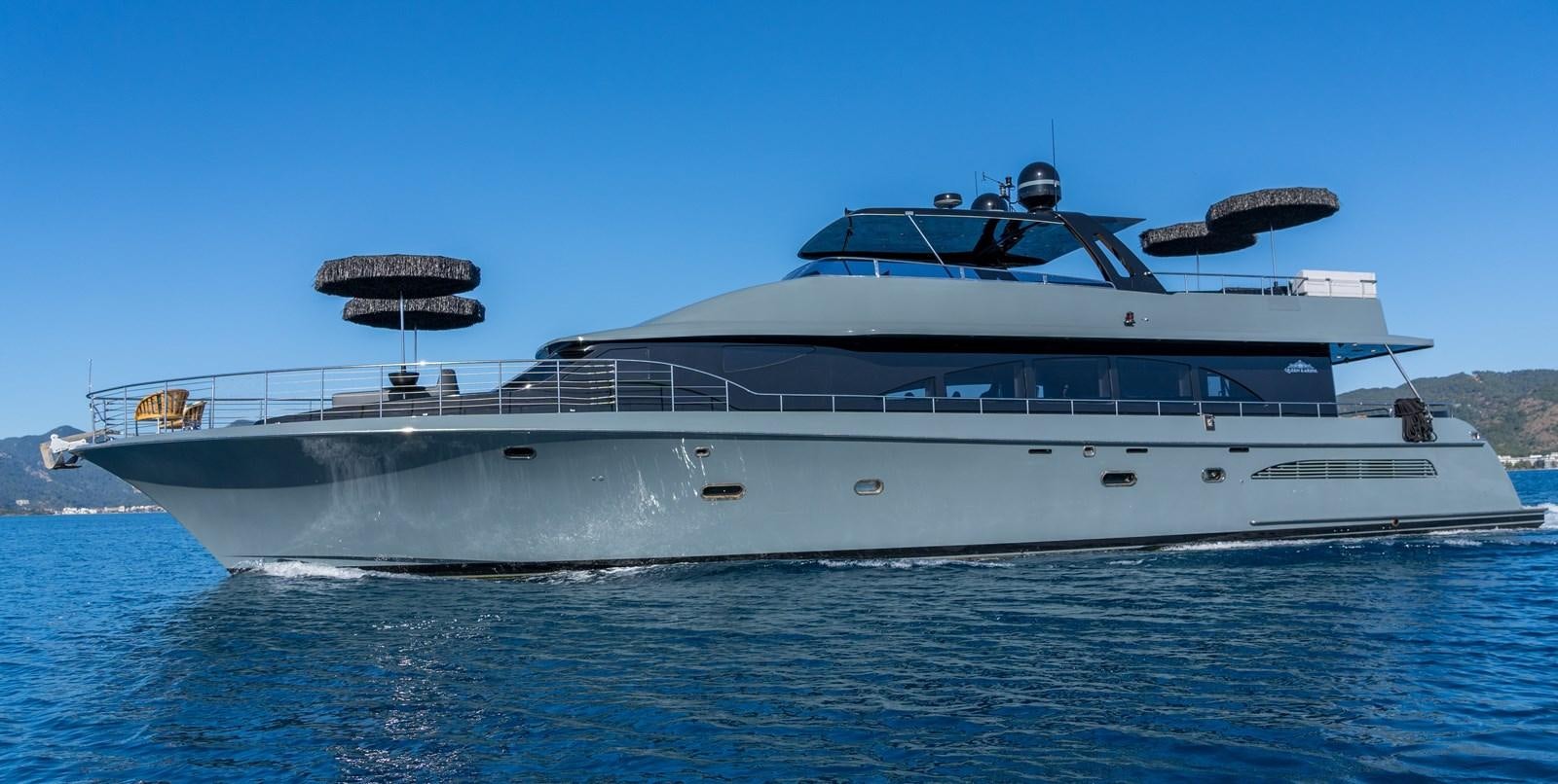 a large white yacht aboard QUEEN KARINA Yacht for Sale