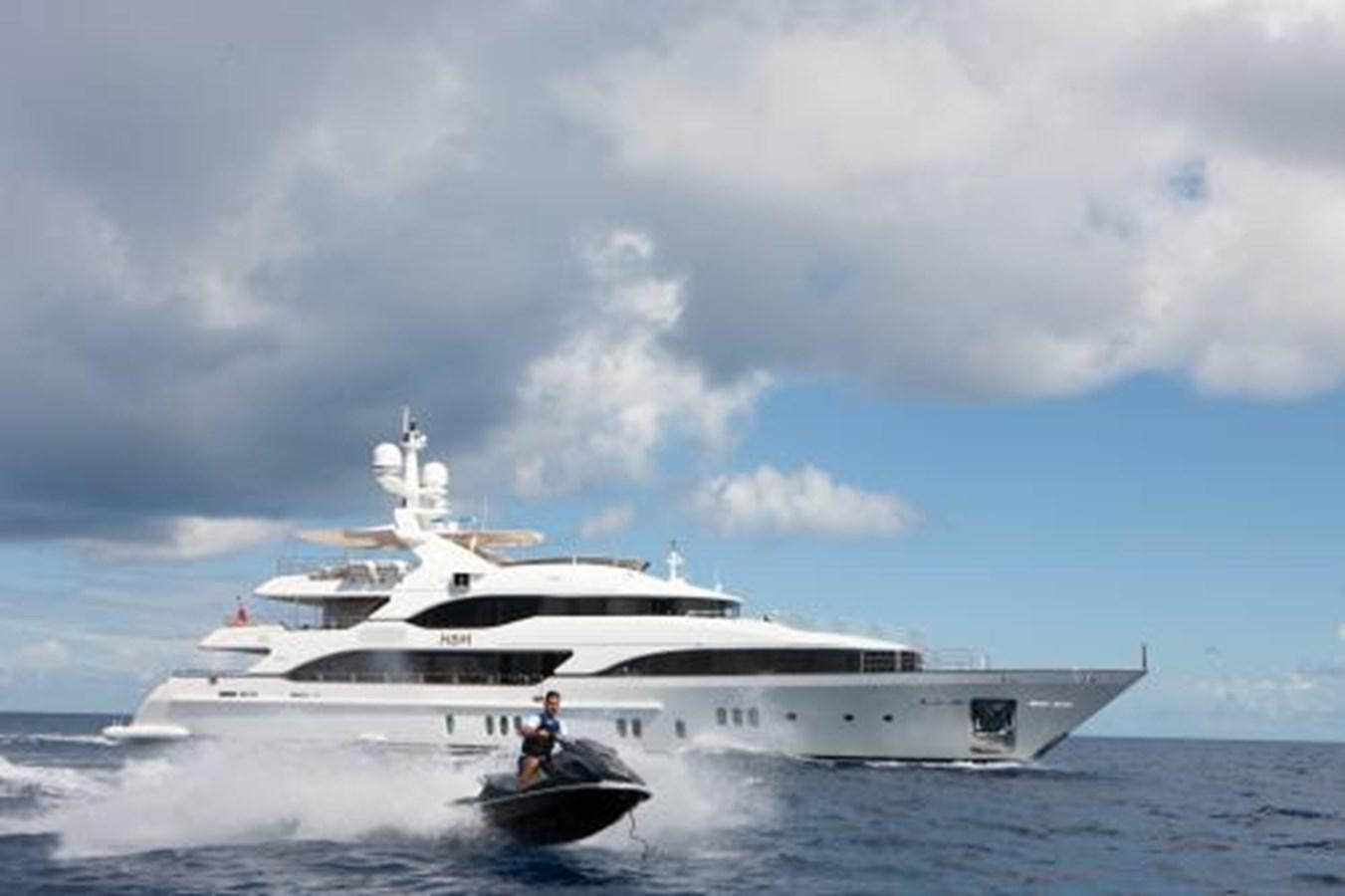 a couple of people on a boat aboard SUR LA MER Yacht for Sale
