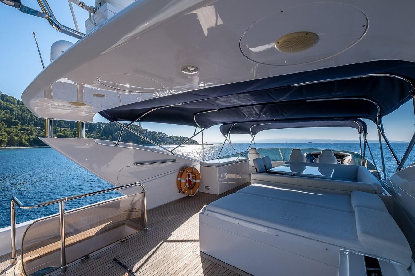 the front of a boat aboard LADY ADELHEID Yacht for Sale