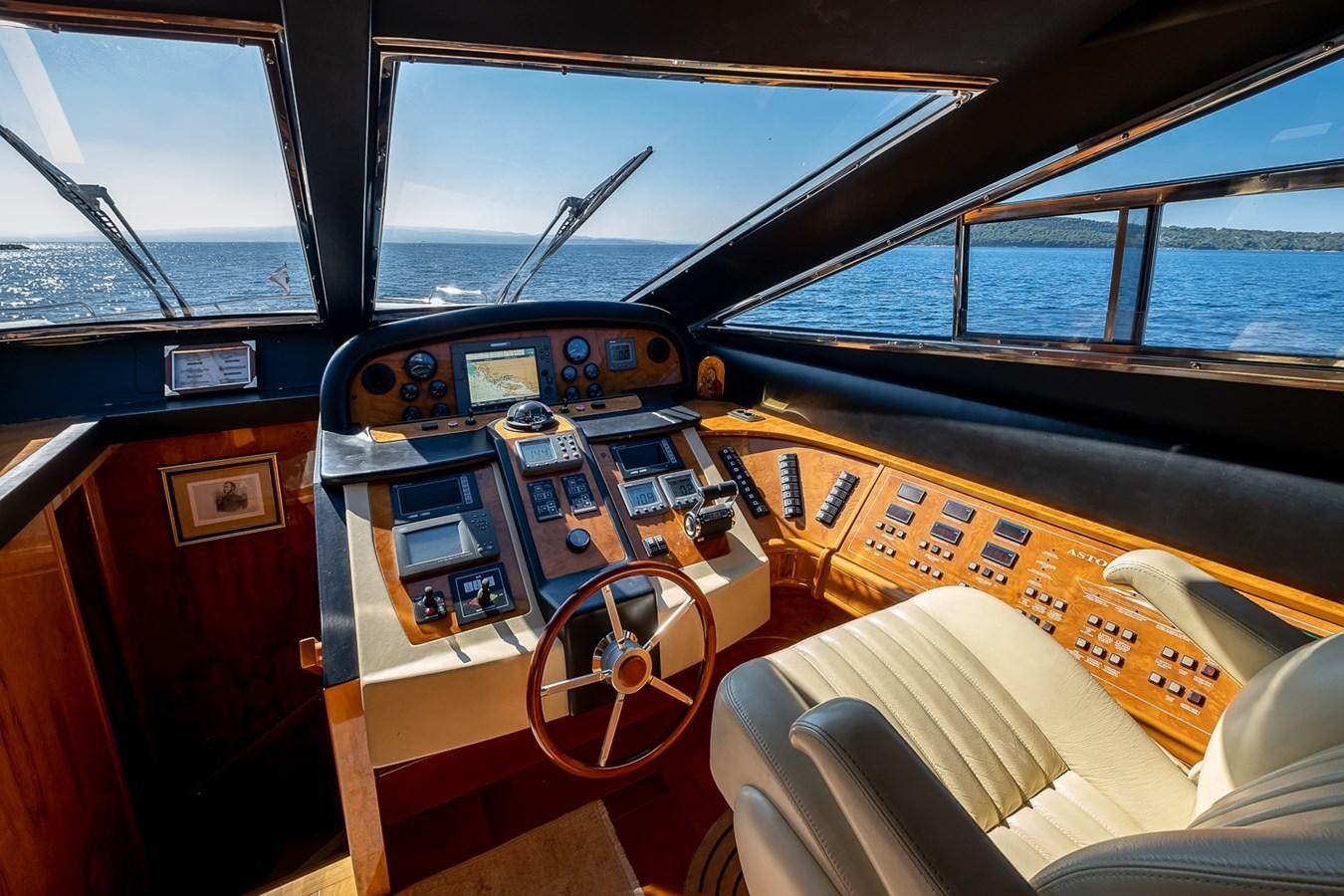 inside of a car aboard LADY ADELHEID Yacht for Sale