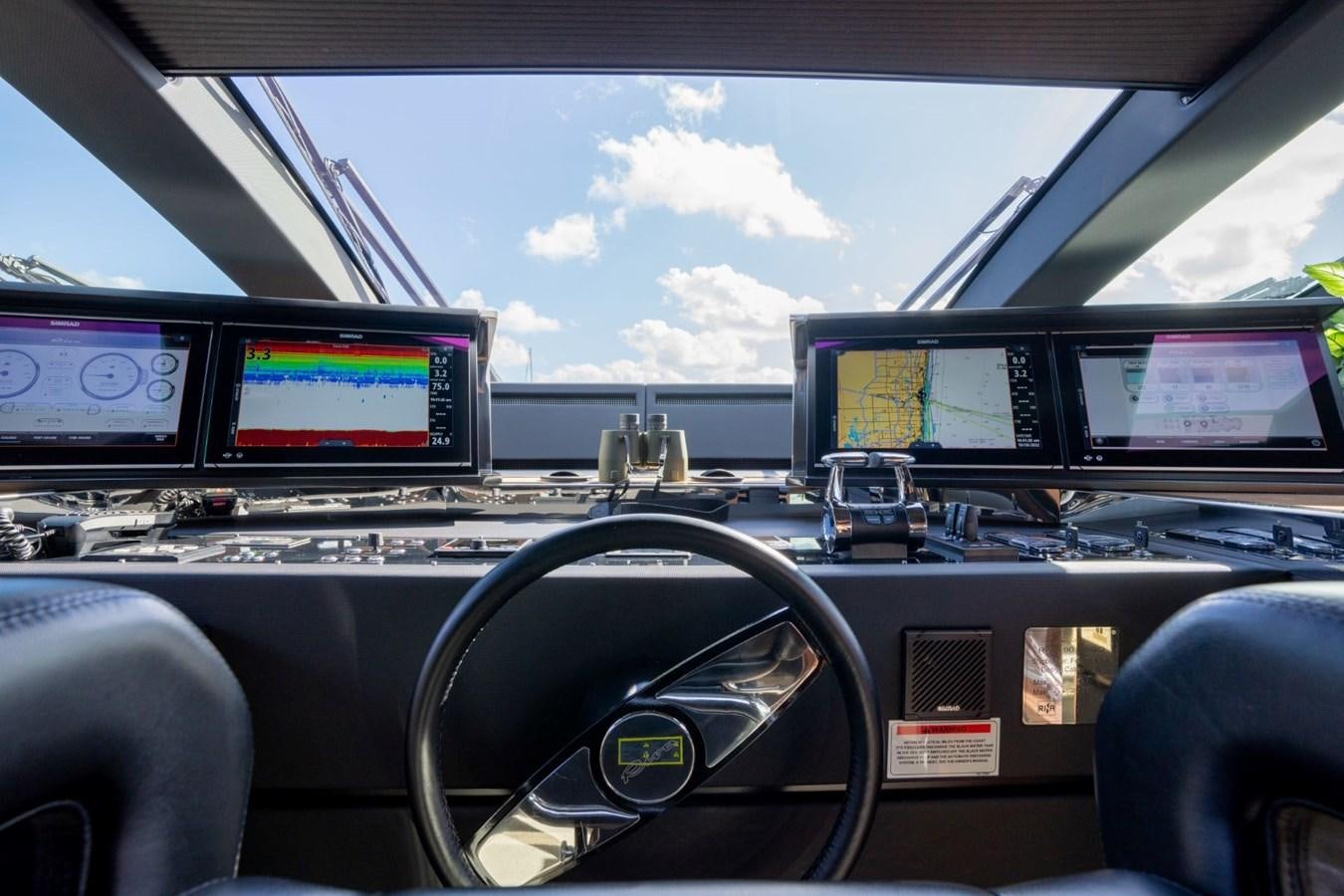 inside of a car aboard BEYOND BEYOND Yacht for Sale