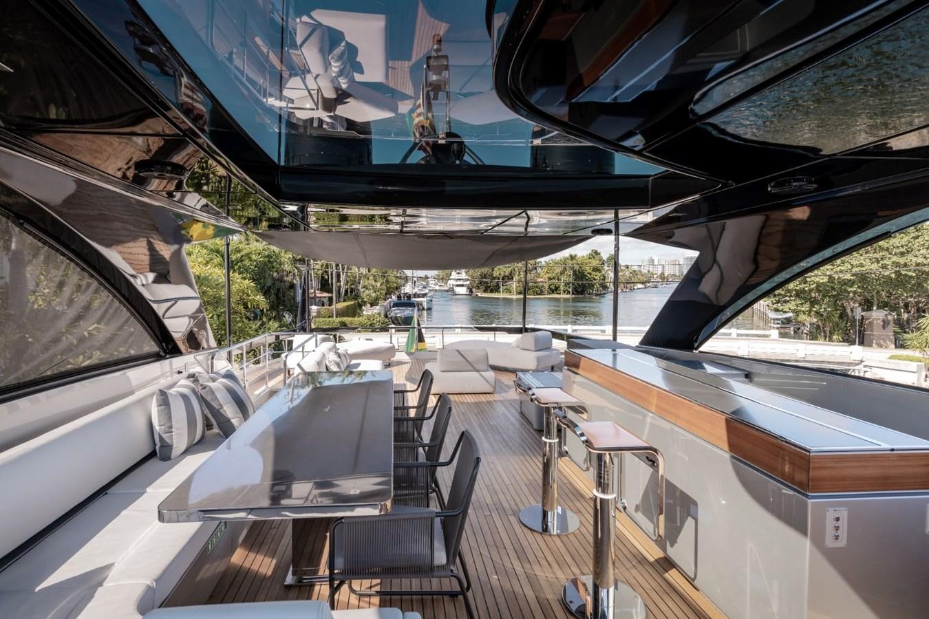 inside of a car aboard BEYOND BEYOND Yacht for Sale