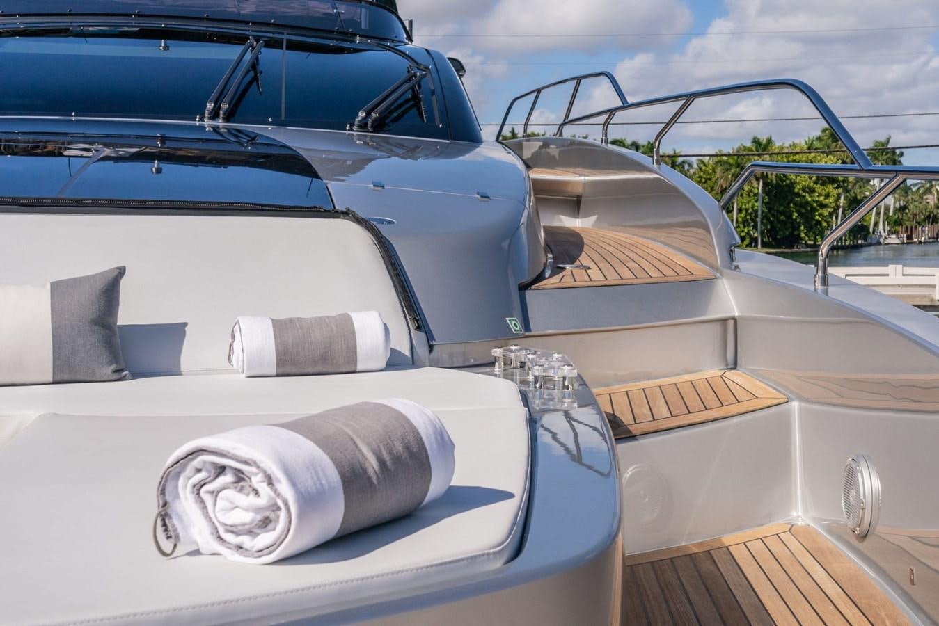the interior of a car aboard BEYOND BEYOND Yacht for Sale