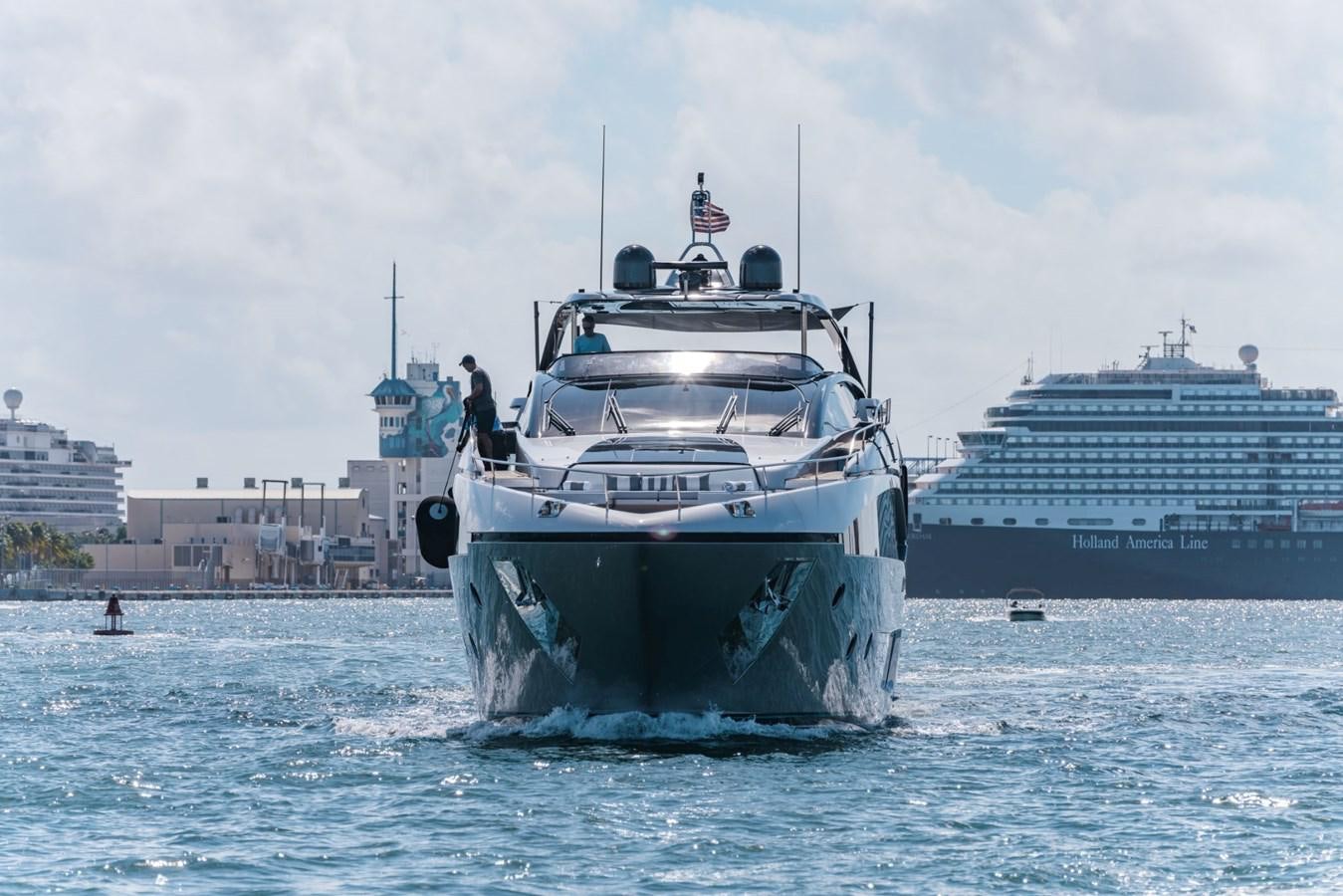 a large boat in the water aboard BEYOND BEYOND Yacht for Sale