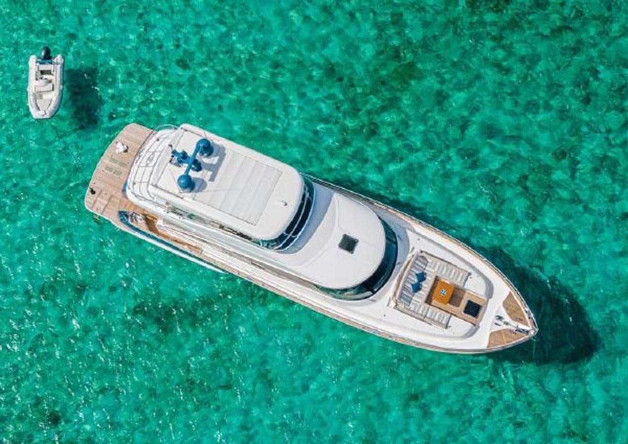 a metal object on grass aboard 2023 RIVIERA 66 BELIZE DAYBRIDGE Yacht for Sale