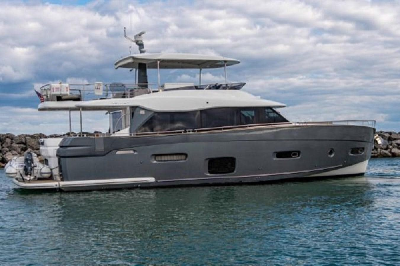 a boat in the water aboard 2016 AZIMUT MAGELLANO 66 Yacht for Sale