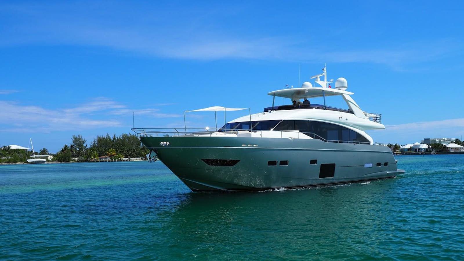 a boat in the water aboard HOT PURSUIT Yacht for Sale