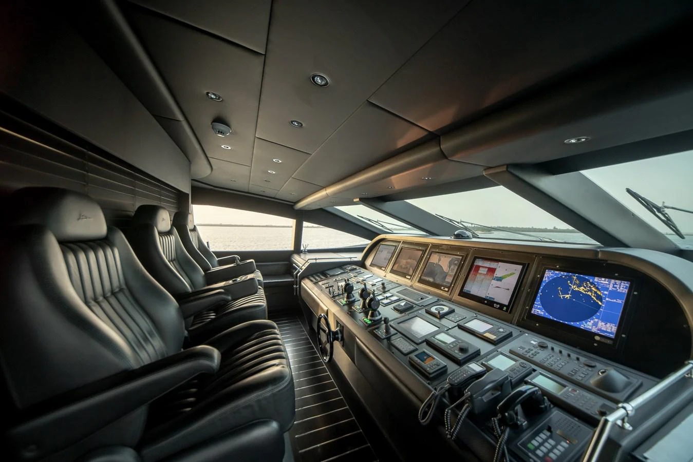inside of an airplane aboard SAMHAN Yacht for Sale