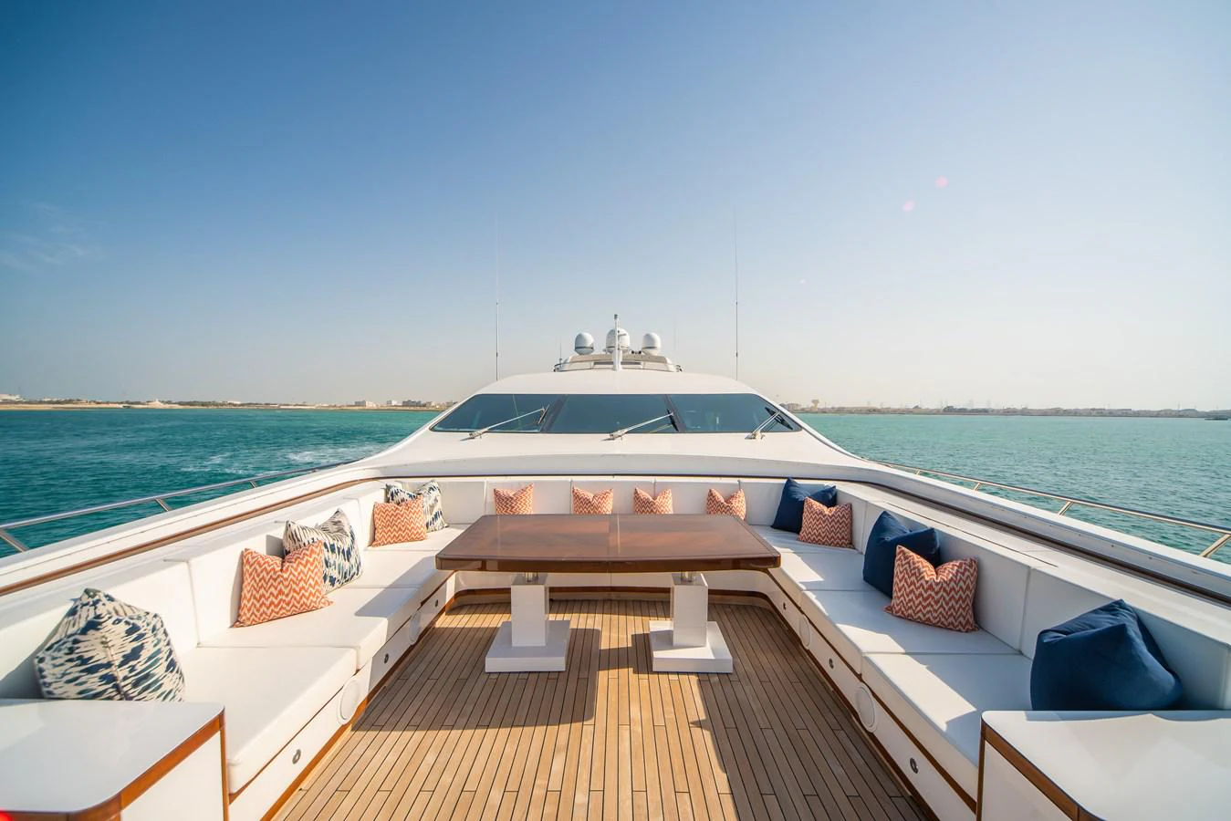 a boat on a deck aboard SAMHAN Yacht for Sale